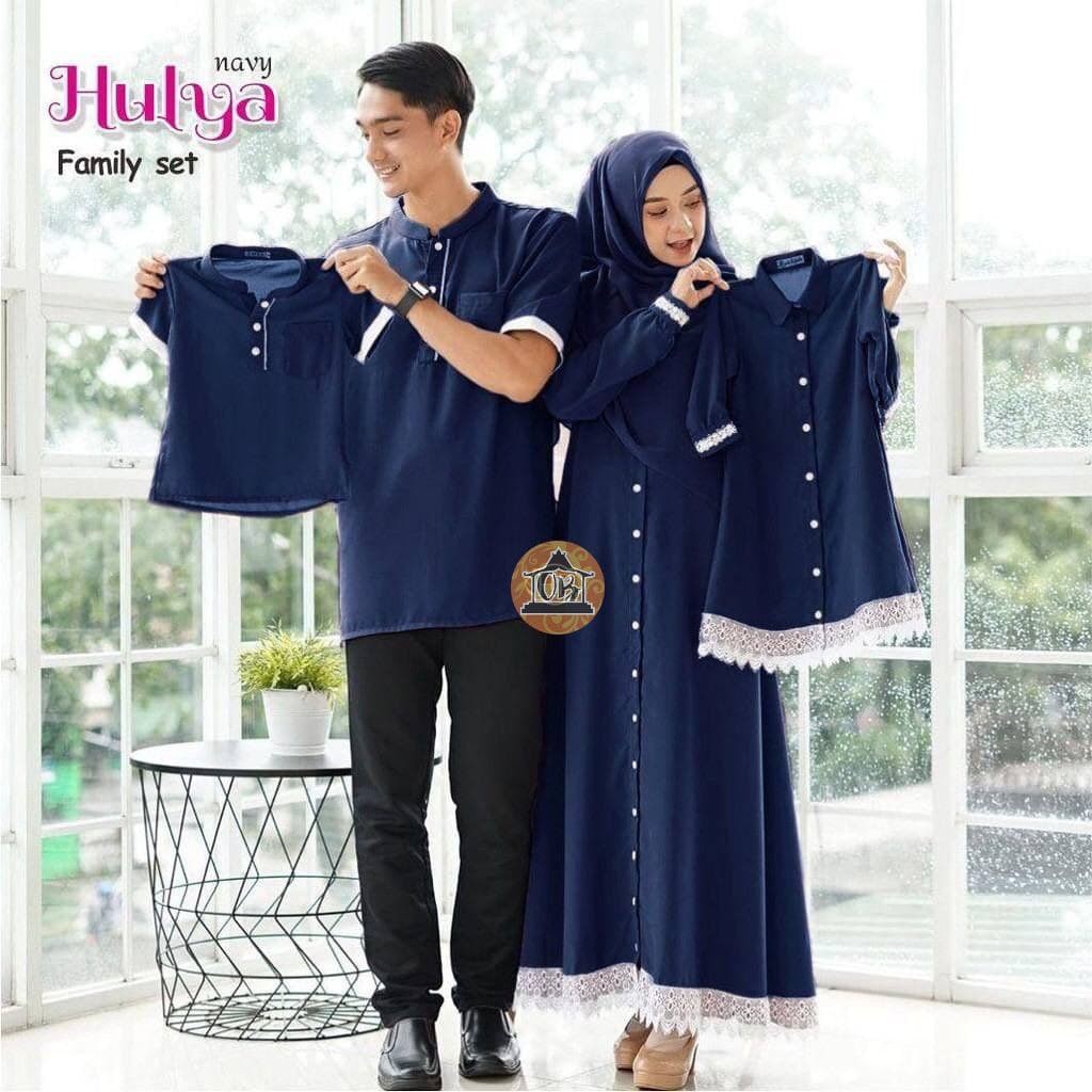 Set Family Couple Lebaran Atmiya Gamis Couple pasangan atamiya family Baju muslim gamis syar'i Baju 