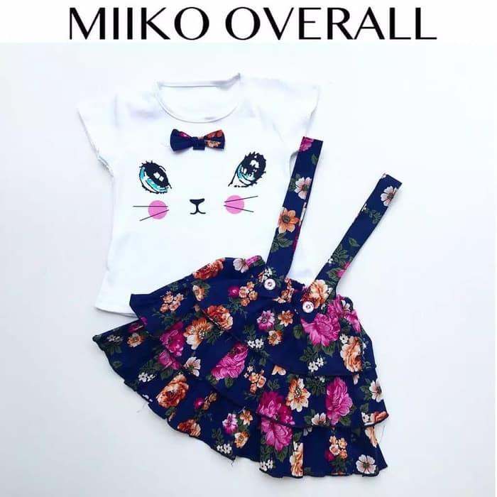 Unik Miiko Ruffle Overall / Overall Bayi Perempuan / Baju Bayi Perempuan Murah