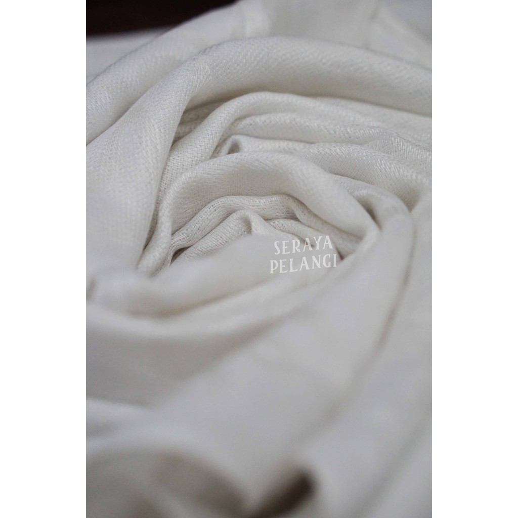 Pashmina Cashmere Keong 16 | Putih | Selendang | Scarf | Syal | Shawl | Pasmina Kashmir | Souvenir | Hadiah Ulang Tahun | Birthday Gift | Aksesoris Fashion Wanita Pria | Unisex | Import Quality | Grosir Murah