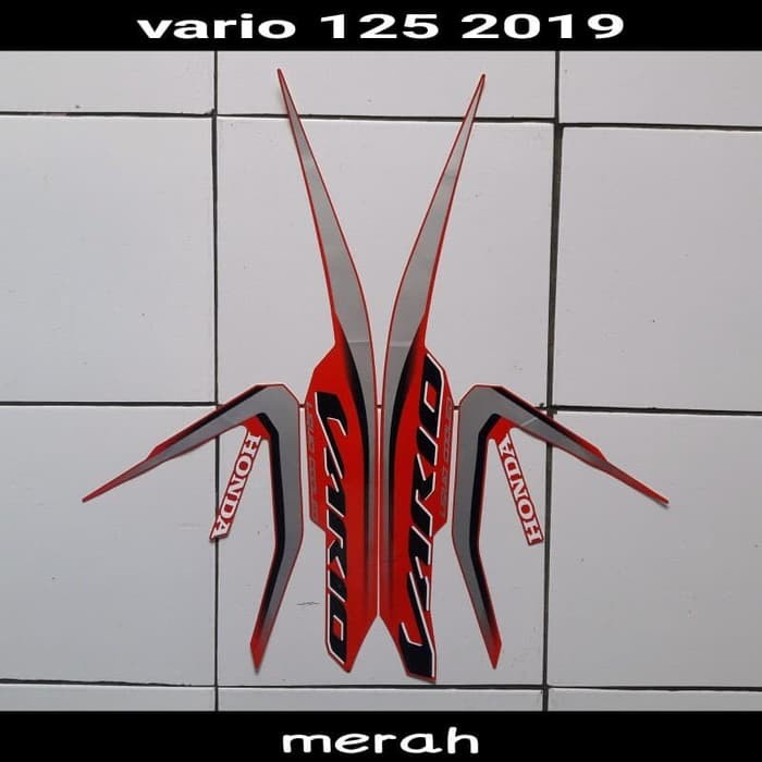 Striping Sticker Stiker All New Vario 125 Vario 150 Esp Led 2018 2019 2020 warna merah Berkualitas