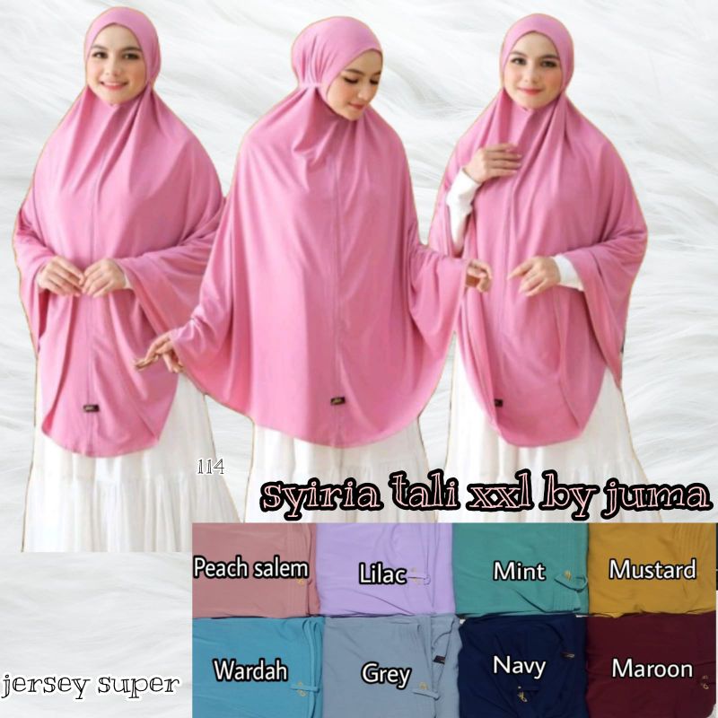 jilbab tali nonpet jumbo polos jersey super premium syiria tali xxl by juma product