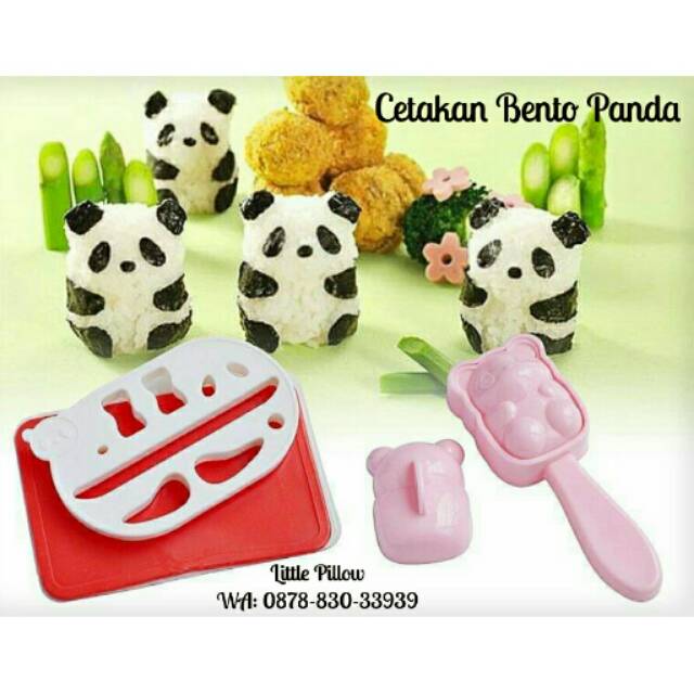 (BABY PANDA PINK) Cetakan Bento Karakter / Cetakan Nasi Unik / Nori Cutter Panda