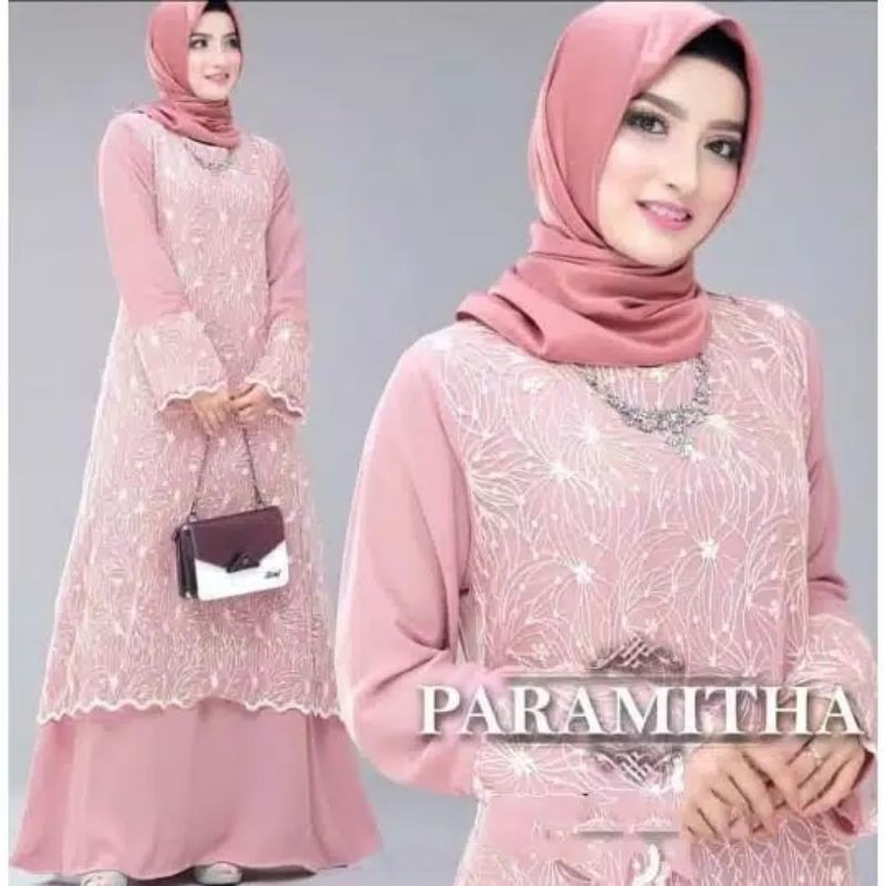 Paramitha dress baju gamis pakaian wanita fashion muslim