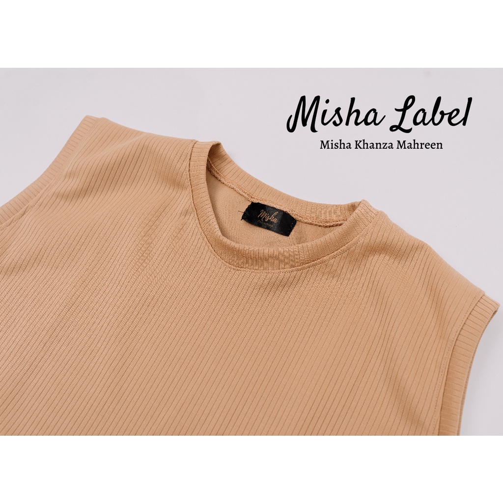 (PREMIUM) Inner Tanpa Lengan Bahan Knit Mango Premium By Misha Label