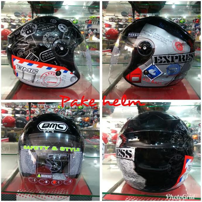 

Jual Helm Bmc Milan Postcard Black Red !! Hot