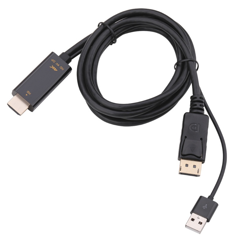 Btsg+usb2.0 Ke DP 1.8m 4K Kabel Data Extension Cable Dengan Power Supply Untuk Notebook/Proyektor