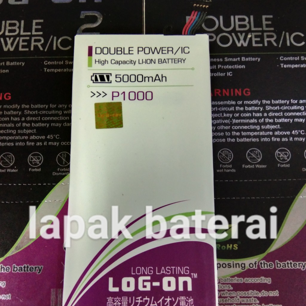 LOG - ON Baterai Samsung Tab P1000 Double IC Protection Battery Batre