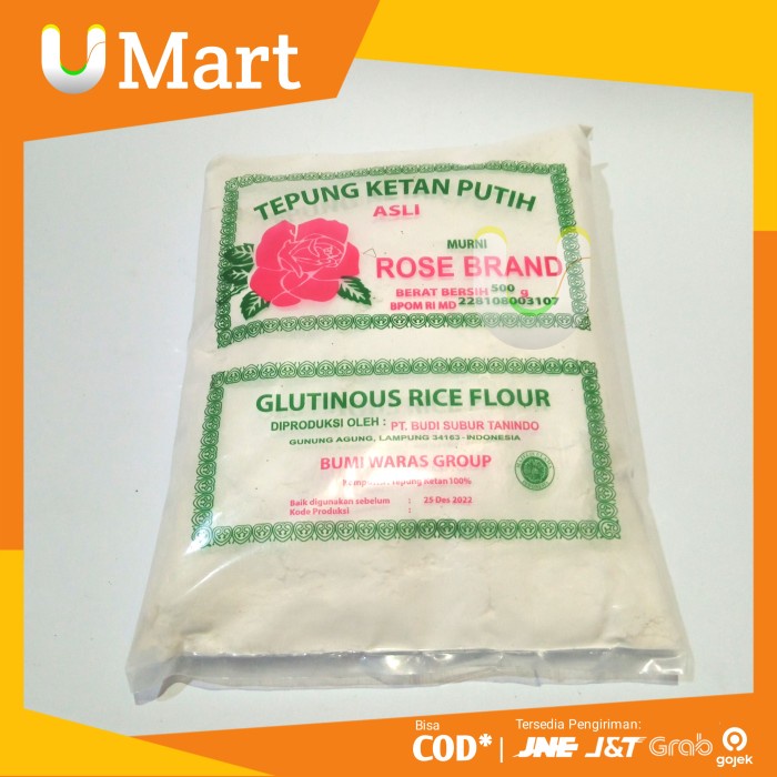 

U Mart - Tepung Ketan Putih Rose Brand 500 gram