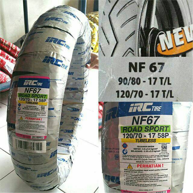 Ban Luar Motor IRC NF 67 TL (120/70-17) Yamaha New Vixion