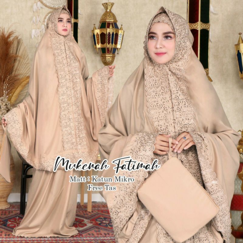 Mukena Fatimah Free Tas /Muslim/Kekinian/