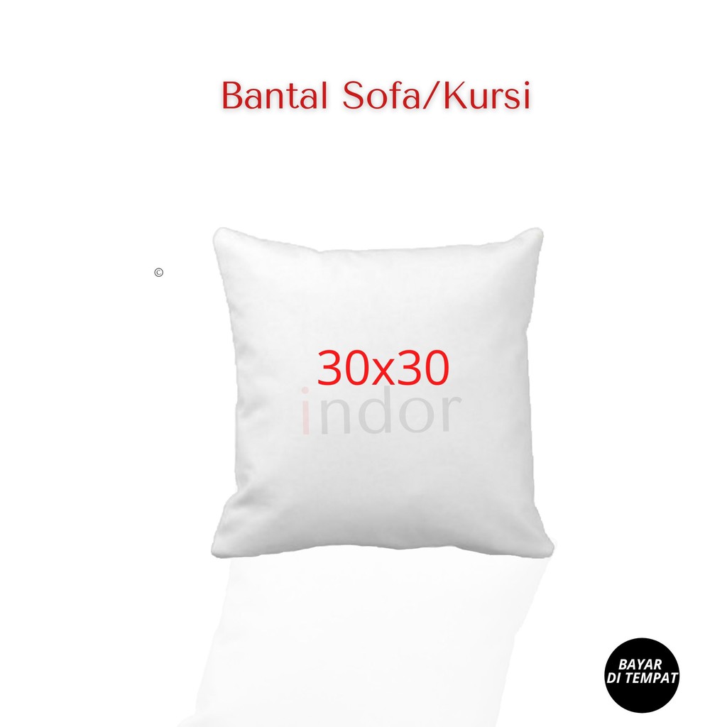 indor.id BANTAL SOFA Ukuran 40x40 45x45cm Putih