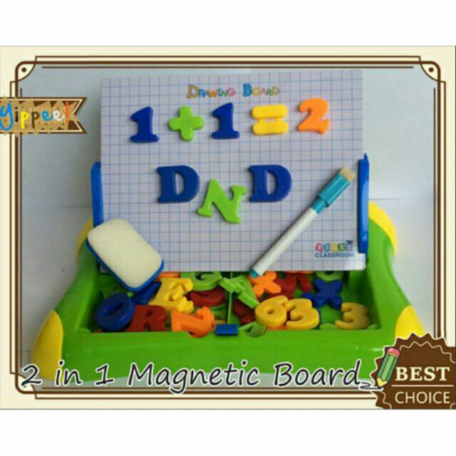 

Maninan Magnetik Board Alphabet Angka Papan Tulis Magnet
