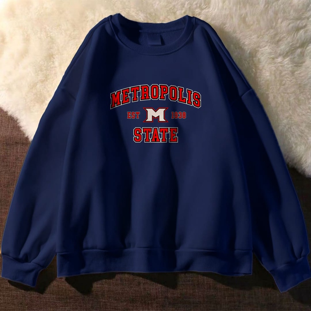 METROPOLIS M STATE SIZE M - XXL SWEATER UNISEX TEBAL / SWEATER UNISEX