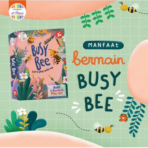 My Busy magnetik Book | Busy Bee | Mainan Edukasi Anak Lebah | EL-HANA