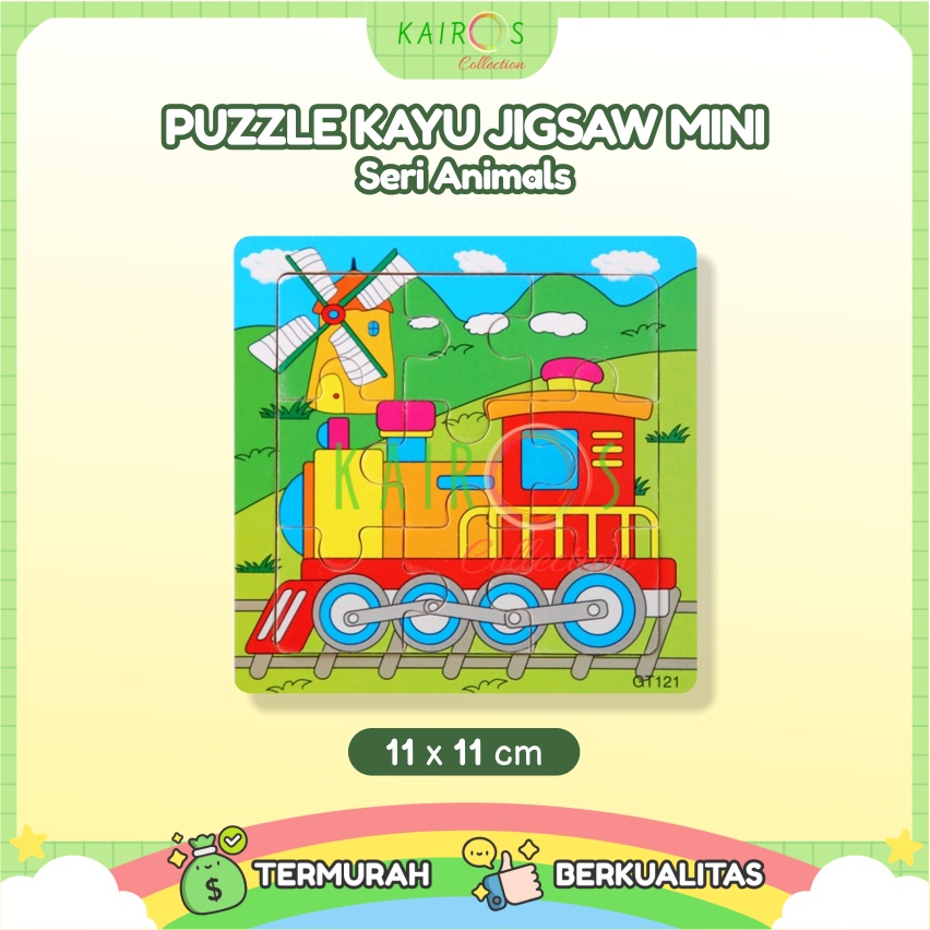 Puzzle Kayu Mini Anak Animals Binatang