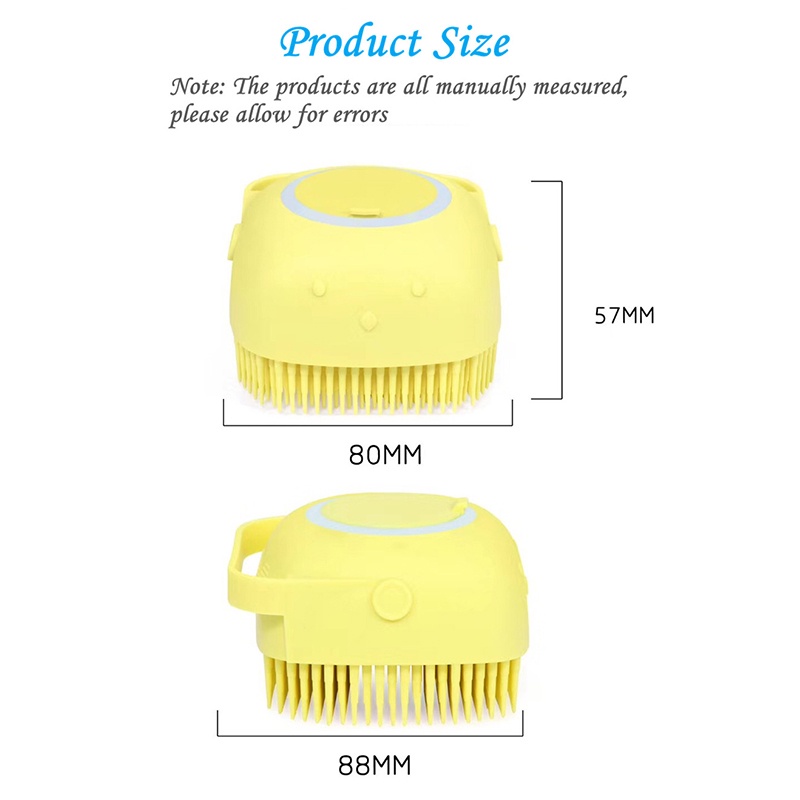 【Yayapet】Sikat Mandi Silikon Serbaguna Hewan /Sikat Mandi Silikon Dispenser Shower Brush Silicone Dispenser