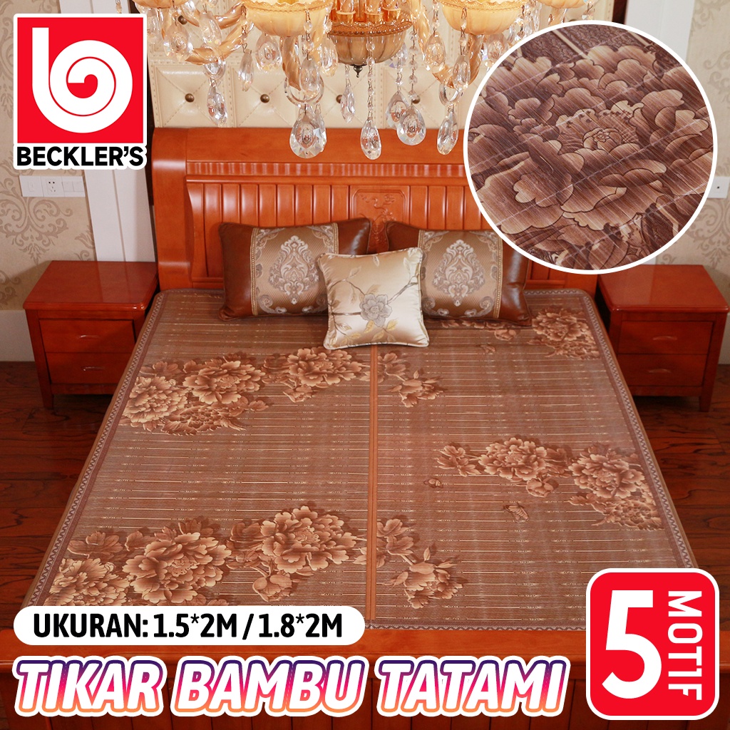 Tikar Lipat Bambu Tatami 2 Ukuran FREE BAG/ Tikar Bambu TATAMI Highquaality 5 Motif