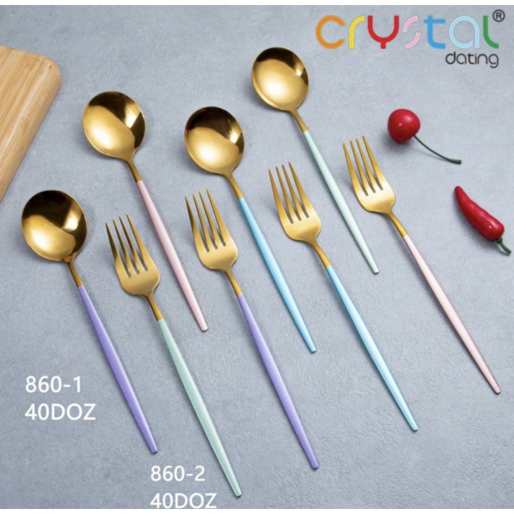 Sendok Garpu Korea Sujeo Stainless Gold Series