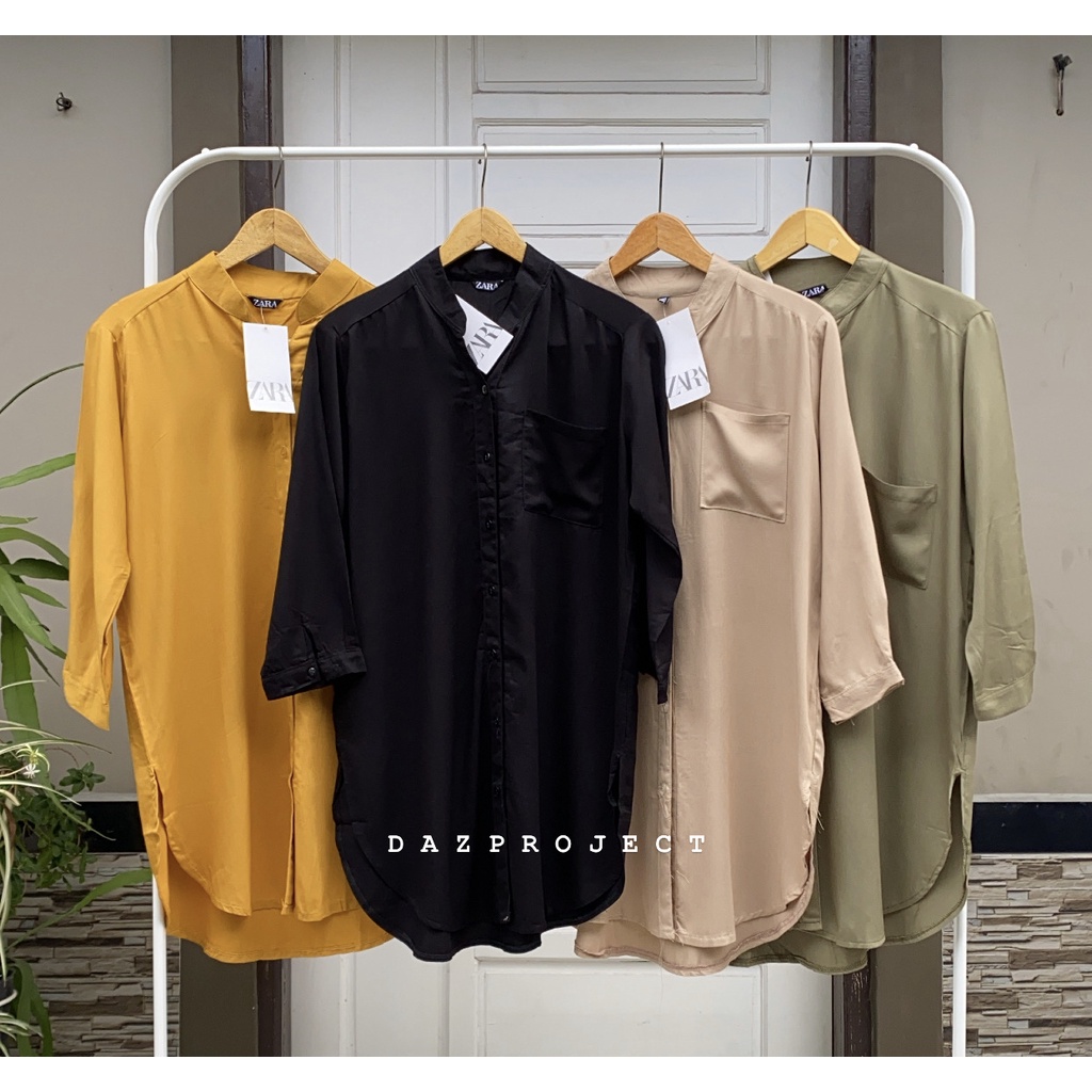 Kemeja Basic Slit vee shirt Tunik Kemeja ala Zara Katun Rayon Premium by DAZPROJECT KATUN RAYON