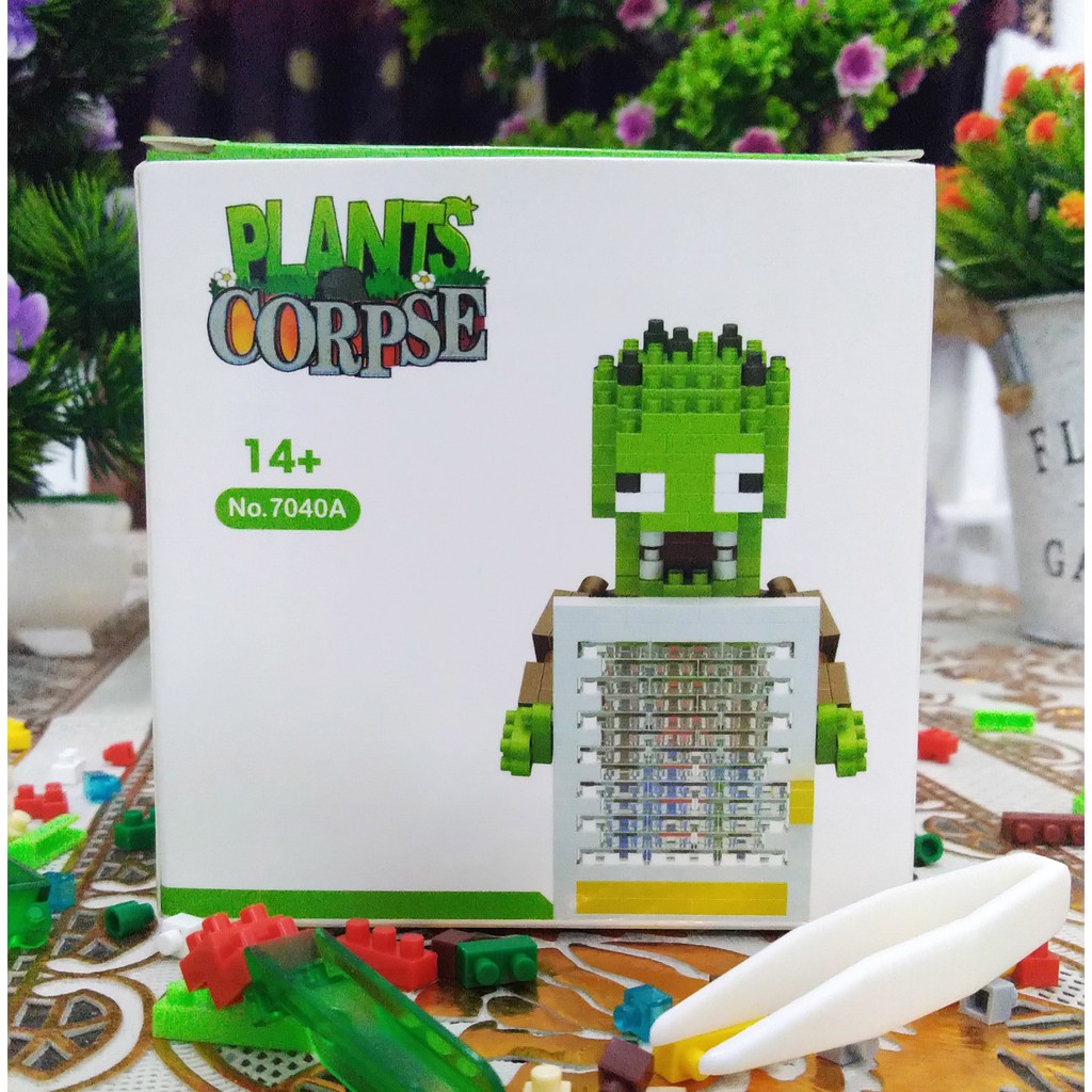 TAMENG ZOMBIE NANO BLOCK LBOYU LEGO PLANT CORPSE PLANT VS ZOMBIE