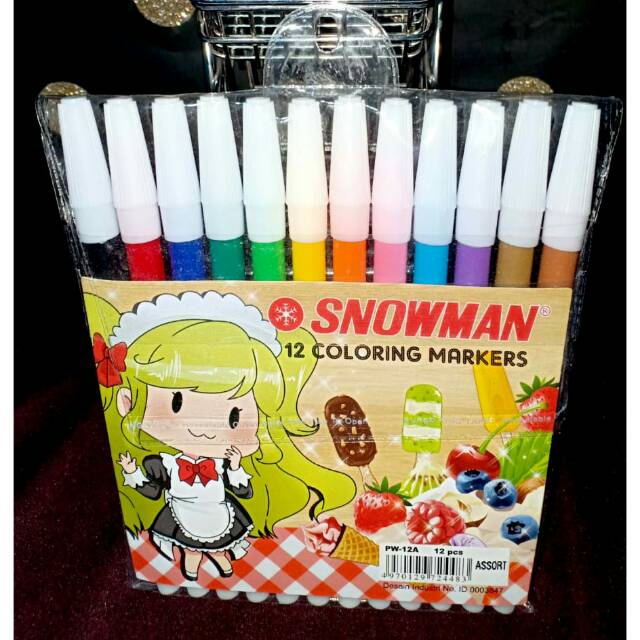 

Spidol Snowman isi 12 Warna