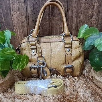Fossil Maddox Satchel S Mustatd
