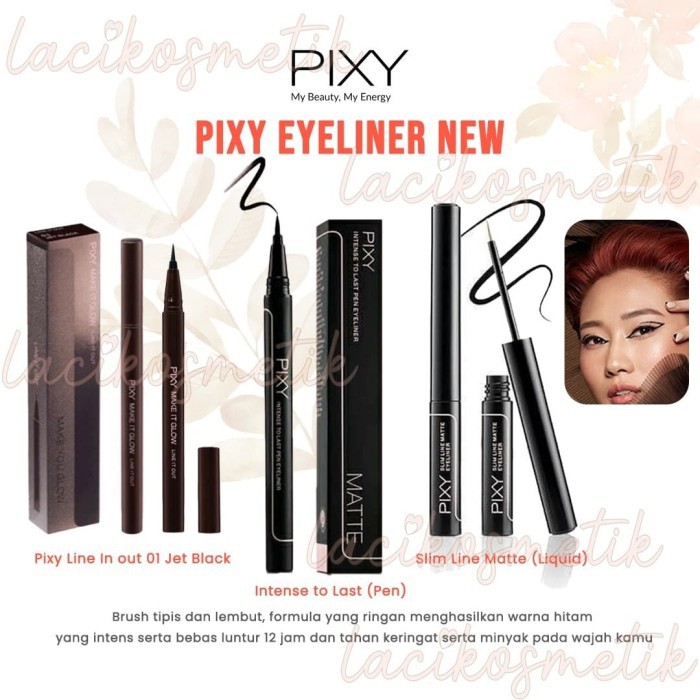 ✨LACIKOSME✨ PIXY PENSIL EYELINER MASCARA WATERPROOF - PENSIL ALIS LINE &amp; SHADOW ORIGINAL