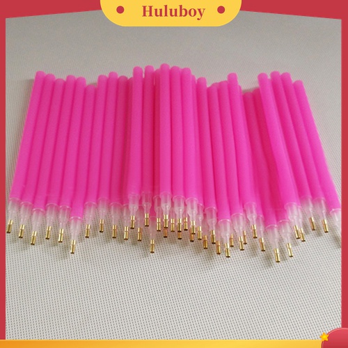 Huluboy Huluboy♡ 10pcs / Set Pen Dotting Pengambil Berlian Imitasi Untuk Nail Art