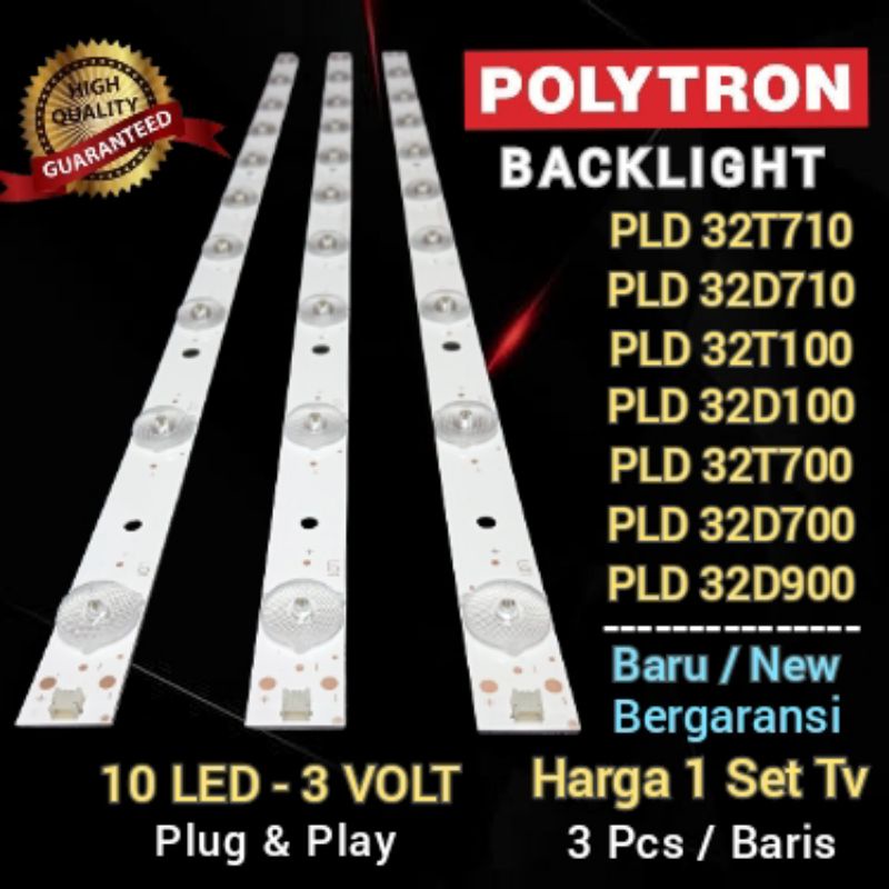 BACKLIGHT POLYTRON PLD 32T710 - PLD 32D710 - PLD 32D700 - PLD 32T100 - PLD 32D100 - PLD 32D905 BARU