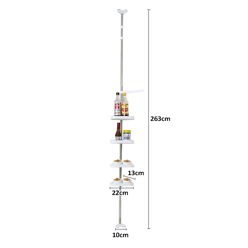 HOVELSHOP  Rak Sabun Sudut Kamar Mandi Toilet Rack 4 Susun Stainless Steel