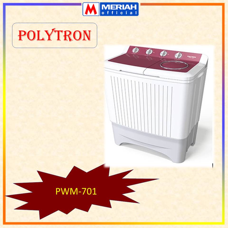 MESIN CUCI POLYTRON PWM 701 7KG 2 TABUNG PWM 701