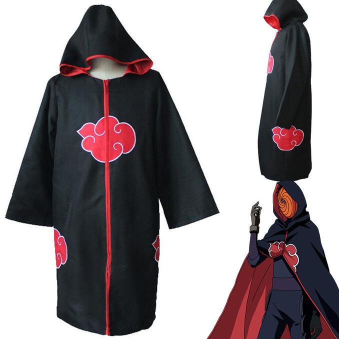 Kostum Cosplay Jubah Akatsuki Naruto Itachi [CT Akatsuki Polyester]