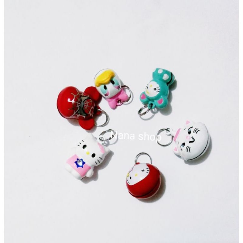 Lonceng karakter kalung kucing/karakter motif kartun lucu dan cute lonceng kucing lonceng gantungan hp gantungan kunci