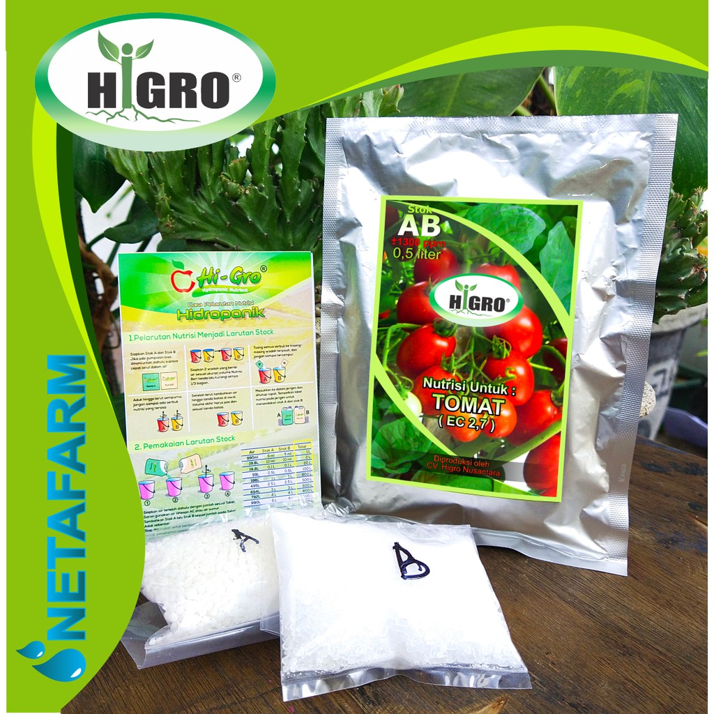 HiGRO - Nutrisi Hidroponik AB Mix Tomat 0,5 liter