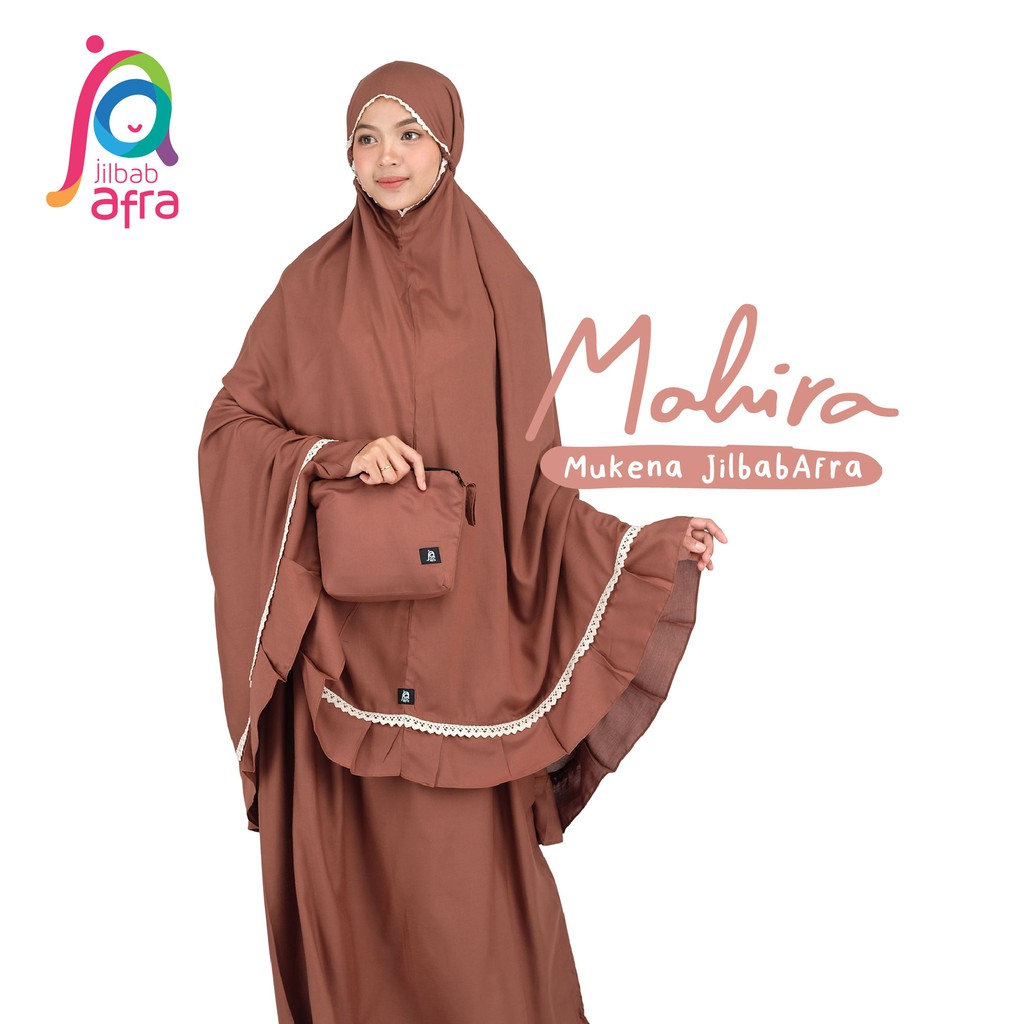 Mukena Polos Dewasa Merek Afra (Arfa) Mahira - Milo - Bahan Katun Rayon HQ