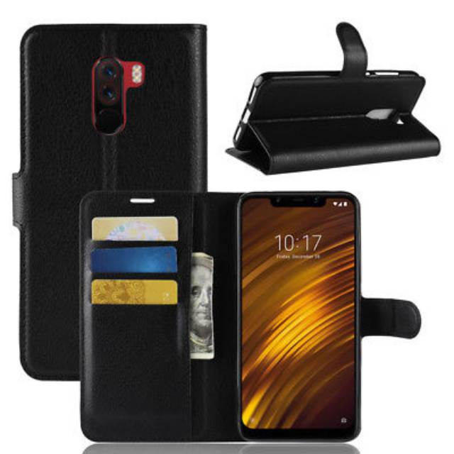 Flip Cover Xiaomi Pocophone F1 (Poco F1) Leather Case - Casing Kulit