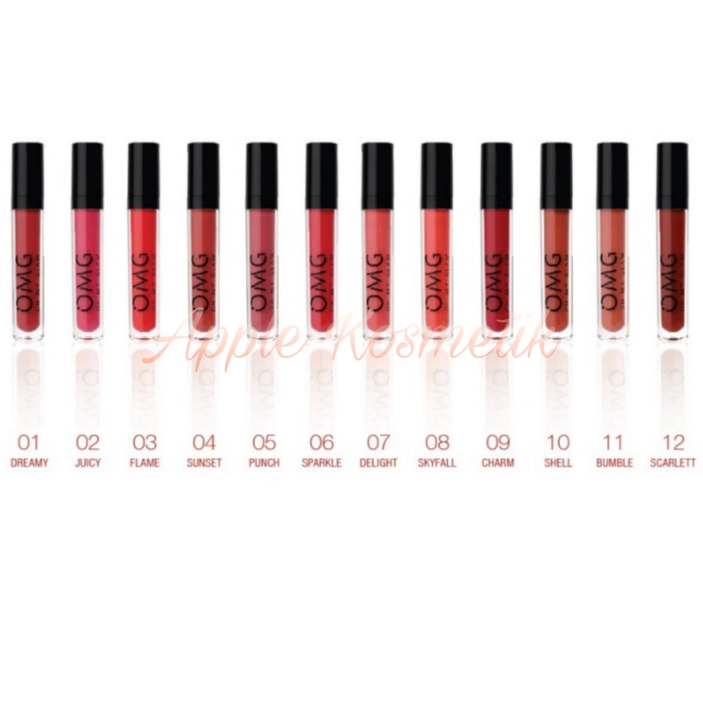 OMG OH MY GLAM Matte Kiss Lip Cream BPOM ORIGINA - TERBARU !!!