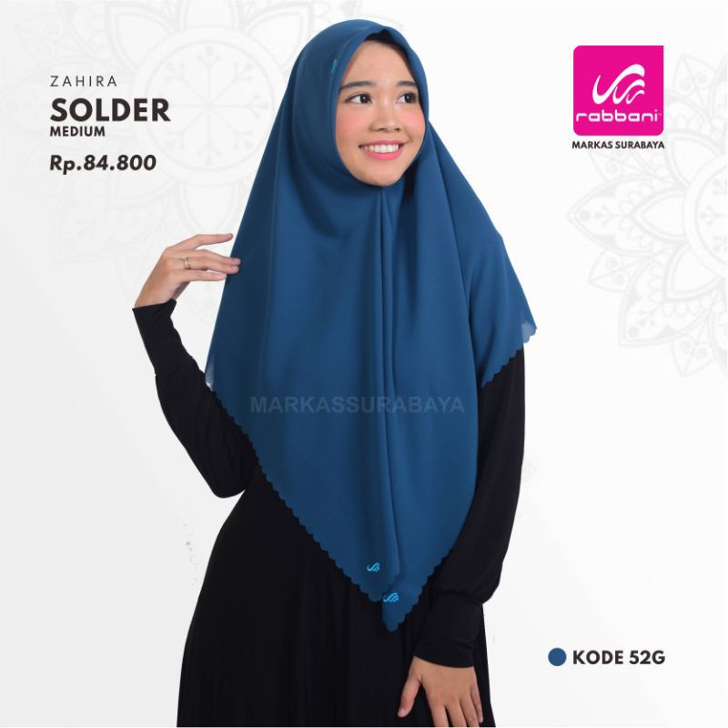 RABBANI - KERUDUNG SEGIEMPAT SOLDER UKURAN M / ZAHIRA SOLDER M