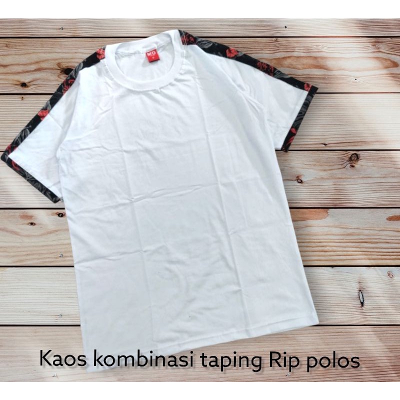 kaos kombinasi taping tulip Rip polos