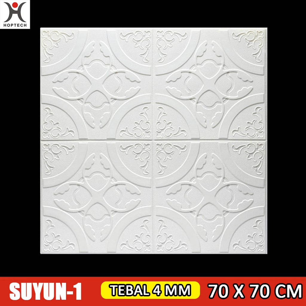 Wallpaper 3D FOAM / Wallpaper Dinding 3D Motif Foam Batik Bunga More High Quality / Wallfoam 3D-SUYUN-1