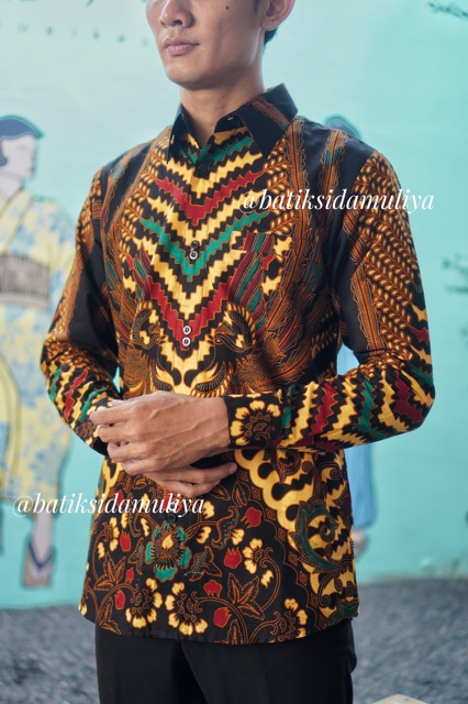 Sidamuliya Batik Kemeja Pria Slimfit Premium Nalesha Lengan Panjang