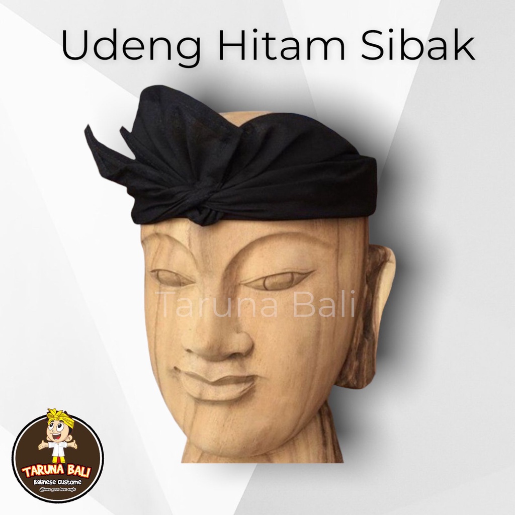 Udeng Katun Hitam Polos Sibak