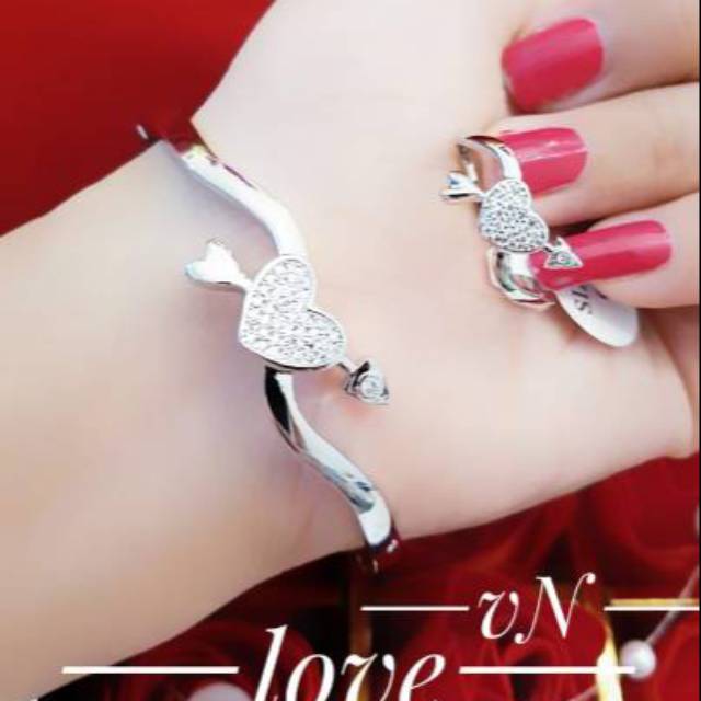 Xuping set silver love 1211