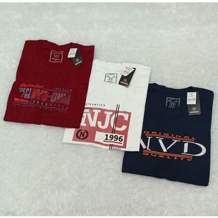 Kaos nevada beli 1 dapat 3 | kaos nevada pria wanita 3pcs 100k | kaos murah branded cewek cowok