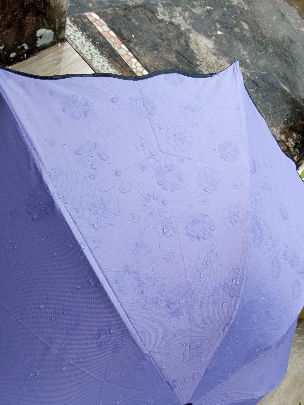 Promo ... Payung Lipat Magic Ajaib 3d 3 Dimensi Anti Uv Timbul Motif Lapis Hitam