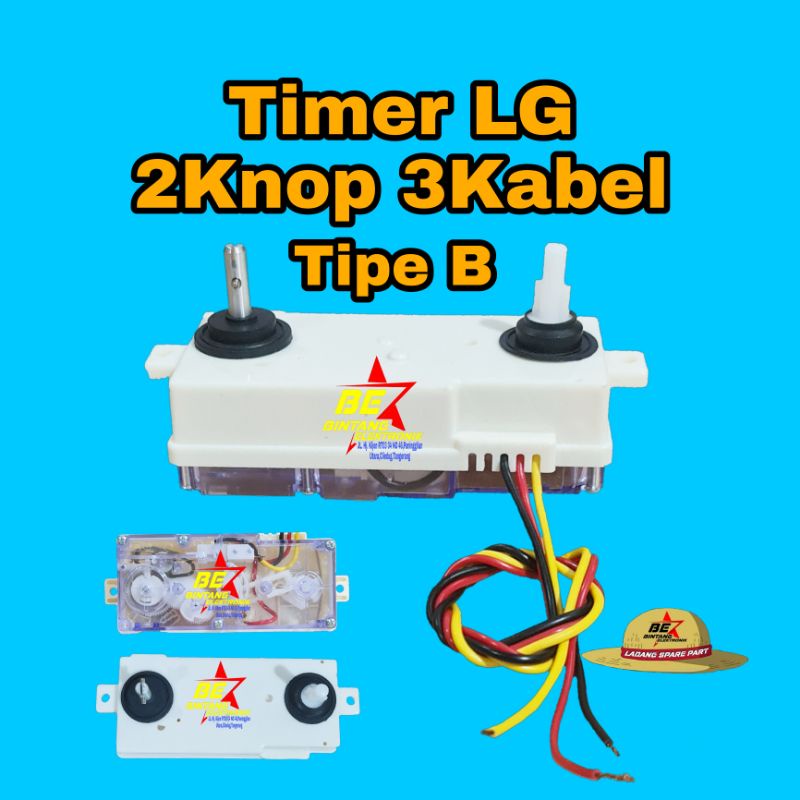 TIMER MESIN CUCI 2 KNOP 3 KABEL TIPE B TIMER MESIN CUCI  LG 2 TABUNG