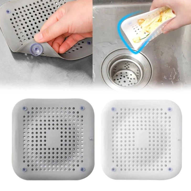 Plug Filter Saluran Pembuangan Air Bahan Silikon Ukuran 14cm Untuk Kamar Mandi