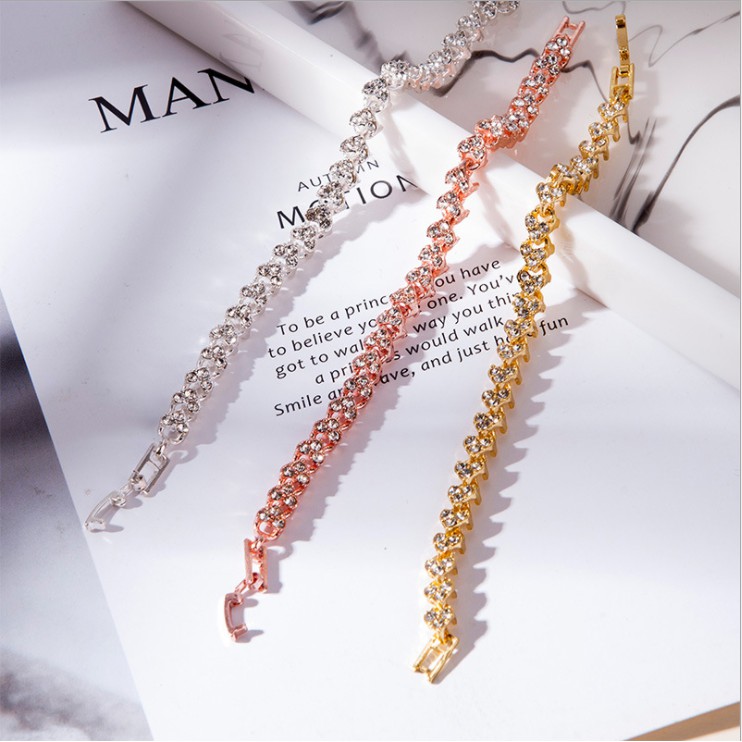 JY-AX Korea Gelang Perempuan Kristal Fashion Berlian-3