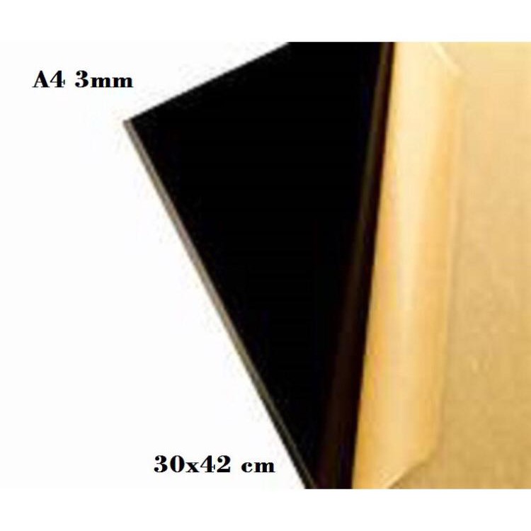 Acrylic lembaran 3mm hitam Ukuran A4