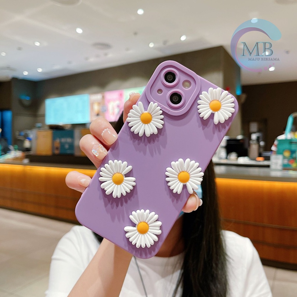 SOFTCASE PROCAMERA BUNGA DAISY 3D IPHONE 6 6+ 7 7+ 8+ 8G  SE 2020 X XR XS MAX MB3645